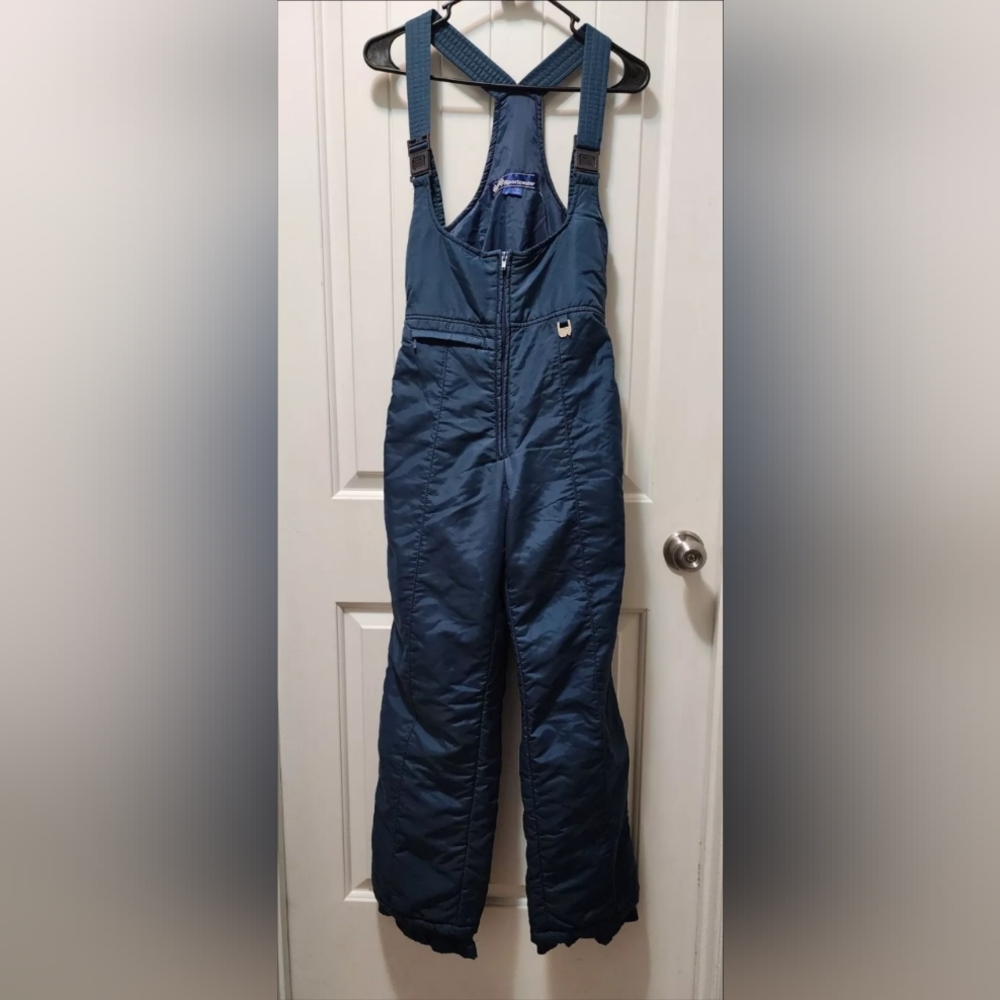 Sportcaster Youth Size 10 Lined Snow Bib Adjustable Straps Blue Skiing Outdoors